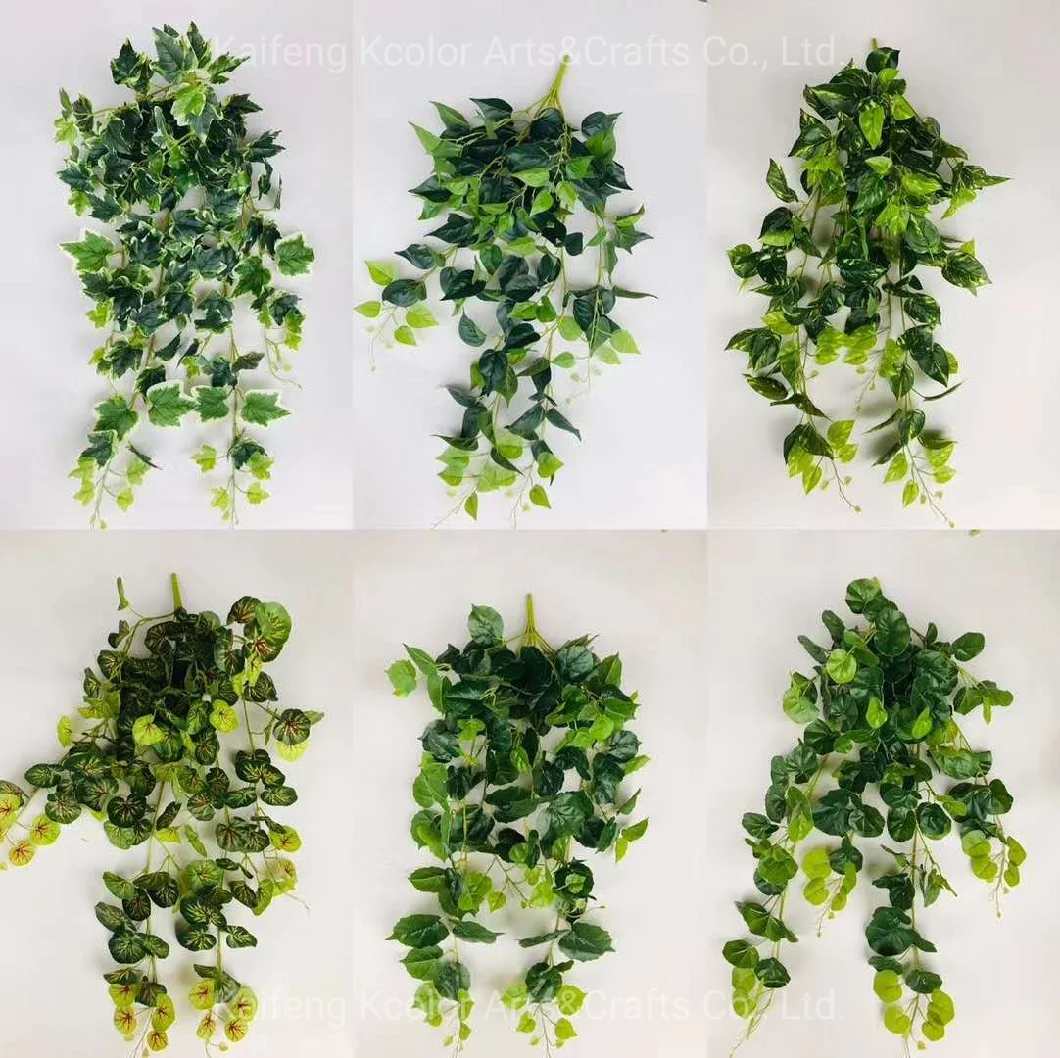 Wholesale Artificial Wall Leaves Evergreen Wall Hanging Artificial Plant Leaves for Decoration