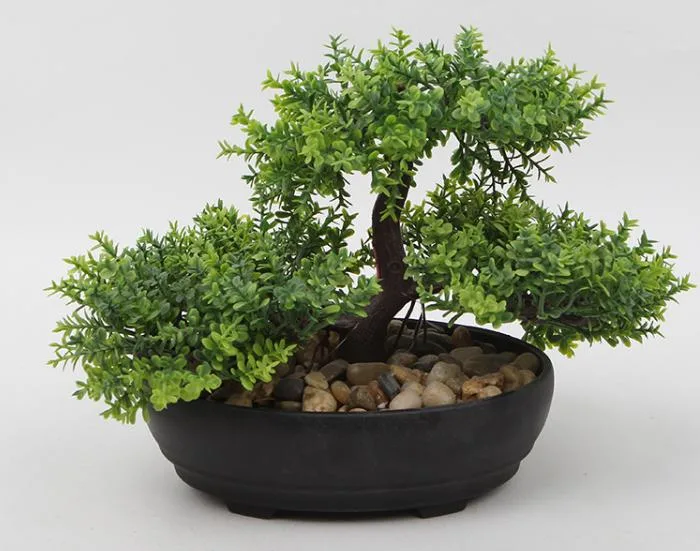 Small Decorative Pine Tree Artificial Tree Mini Artificial Plants Bonsai with Pot