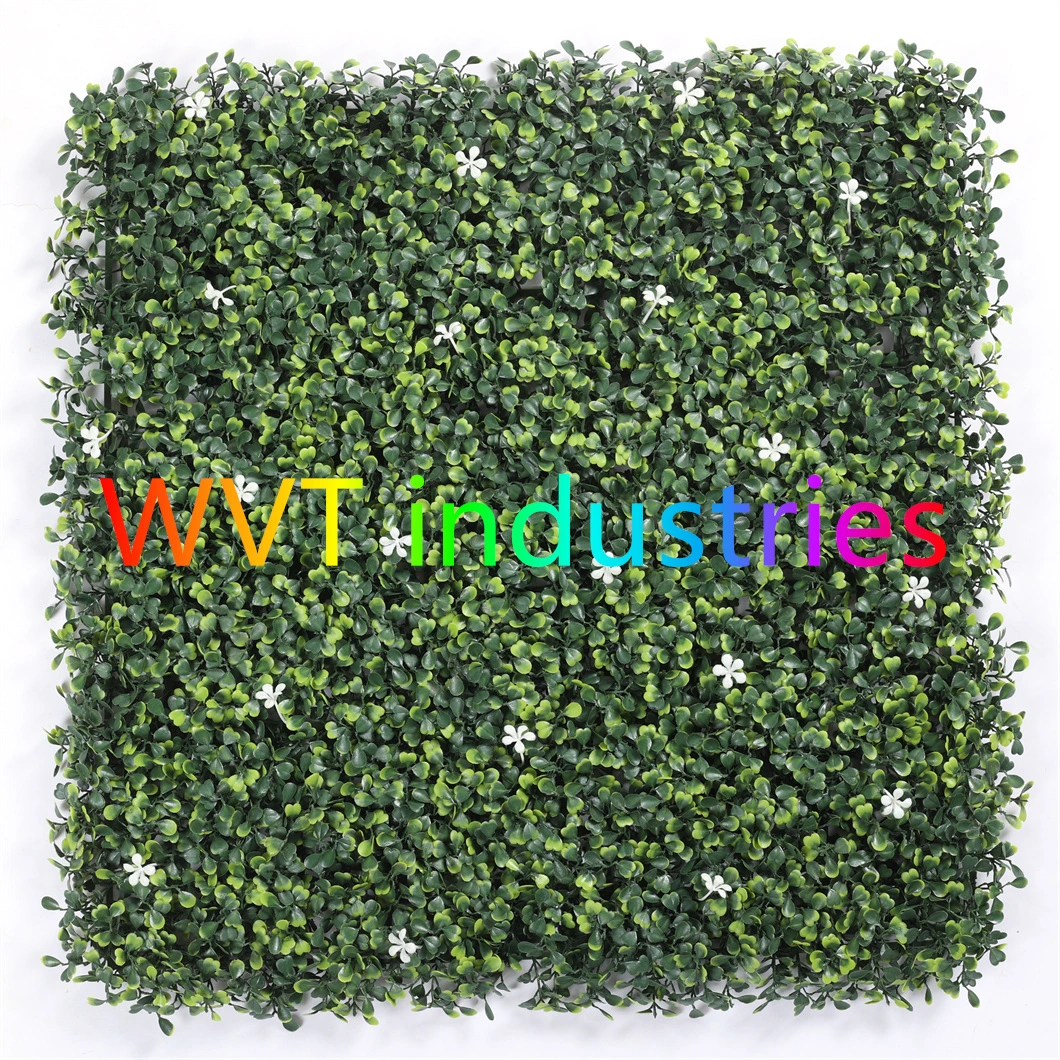 Anti UV Artificial IVY Foliage Faux Boxwood Vertical Garden Plastic Green Plant Bushes Wall