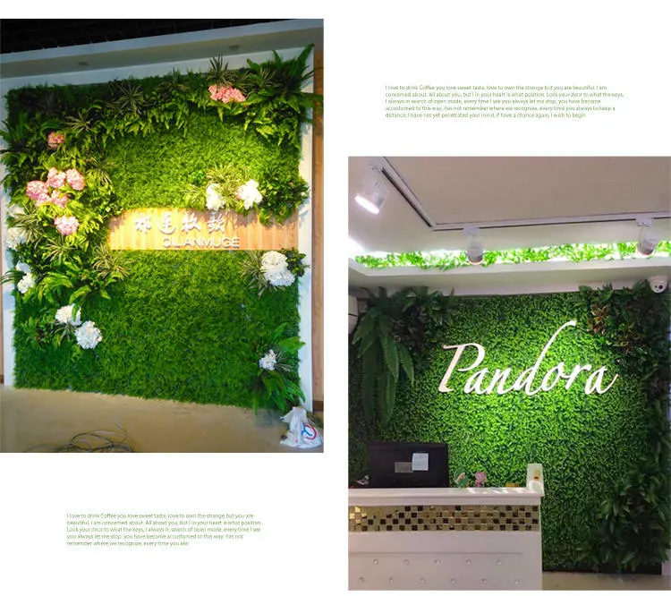 Artificial Grass Wall Panels Plastic Greenery Plant Wall Grass Artificial Grass Wall Backdrop