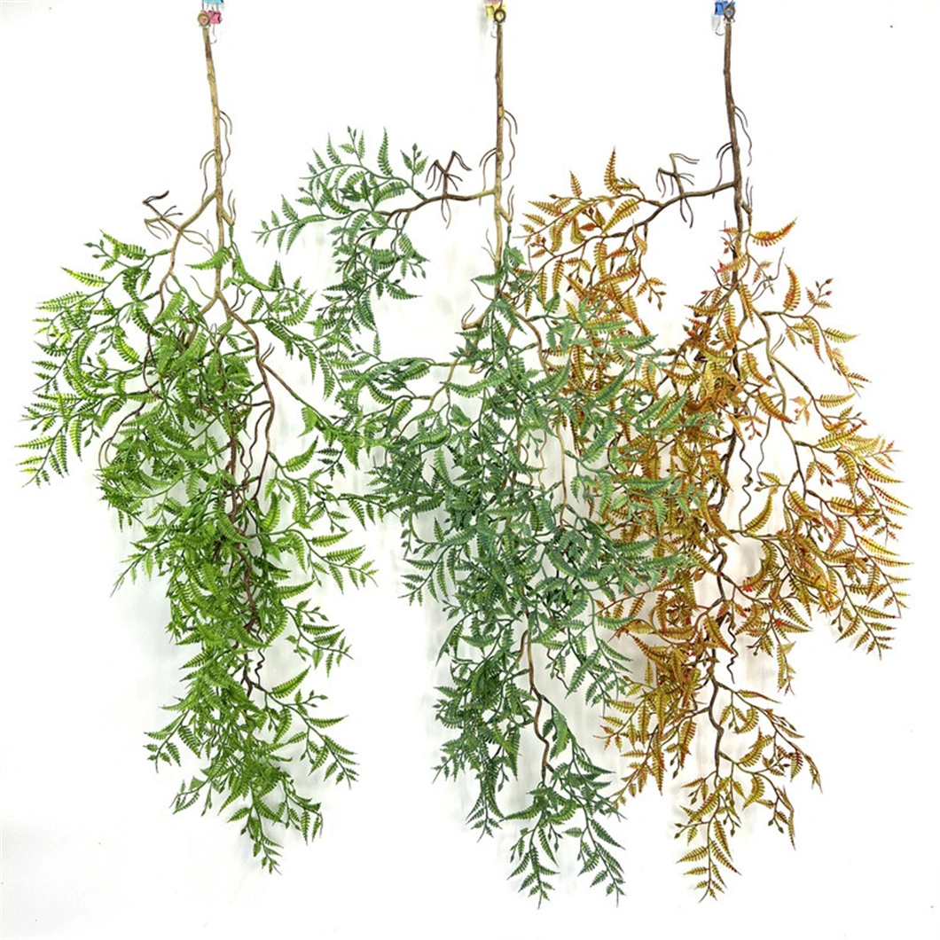 Artificial Fern Foliage Vines Faux Willow Rattan Leaves Lianas Plant