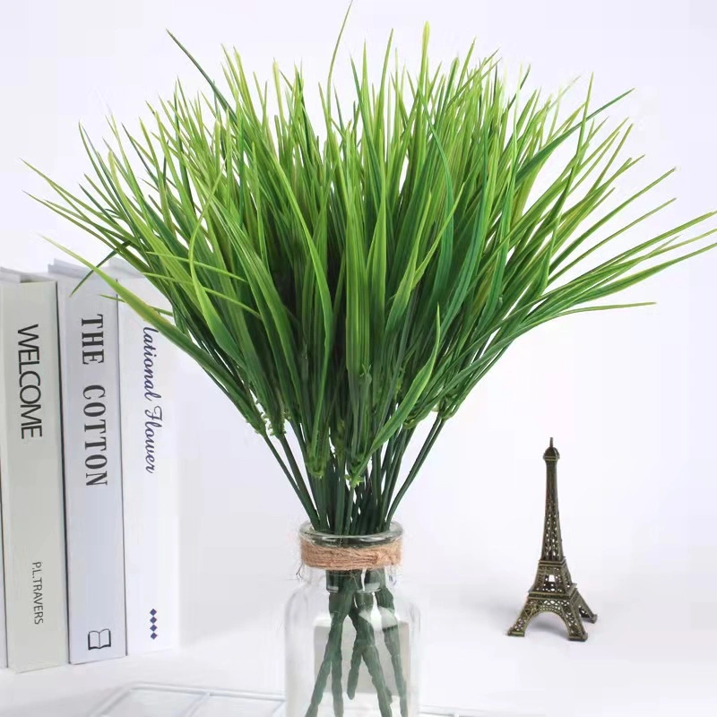 Faux Greenery Plastic Bushes 32cm Artificial Shrubs Wheat Grass