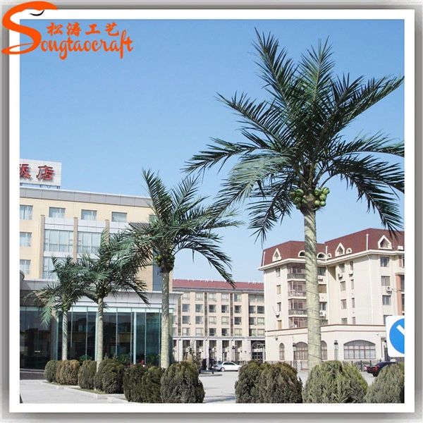 Large Outdoor Artificial Fiberglass Coconut Trees for Landscaping